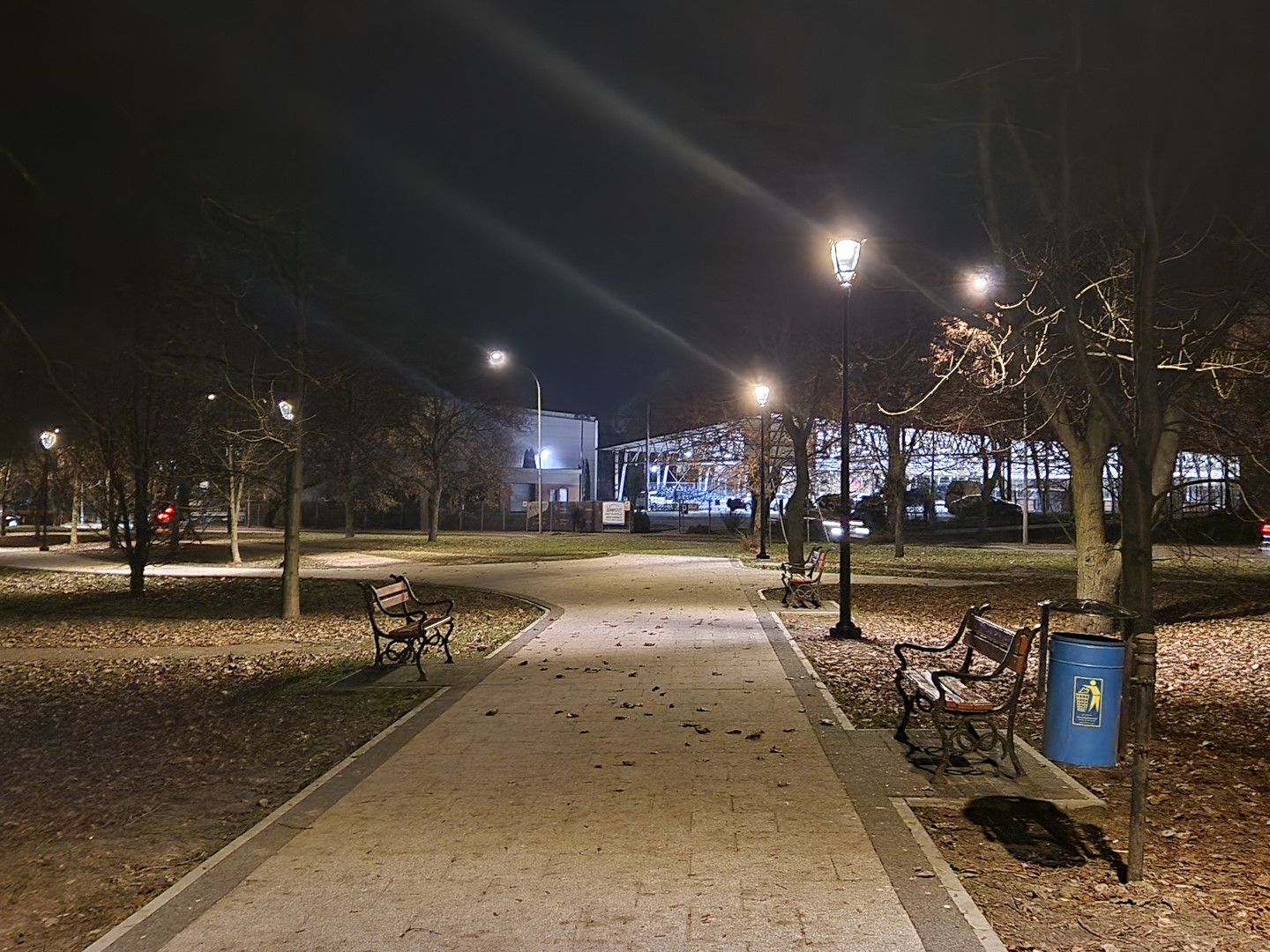 Aleja Kasztanowa nocą